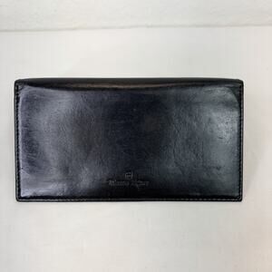 Etienne Aigner Checkbook Wallet Black Genuine Leather Vtge. Unisex money holder